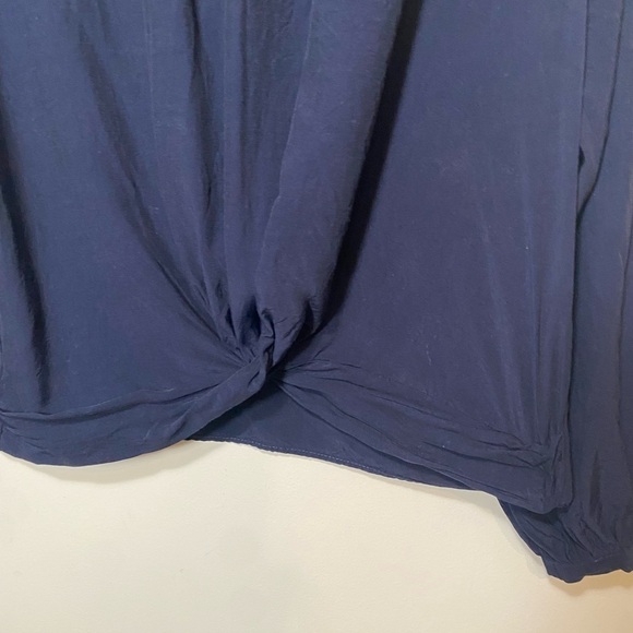 Zara Basics Long Sleeve Blue Blouse With Beads on Sleeve Size Small - Picture 2 of 12